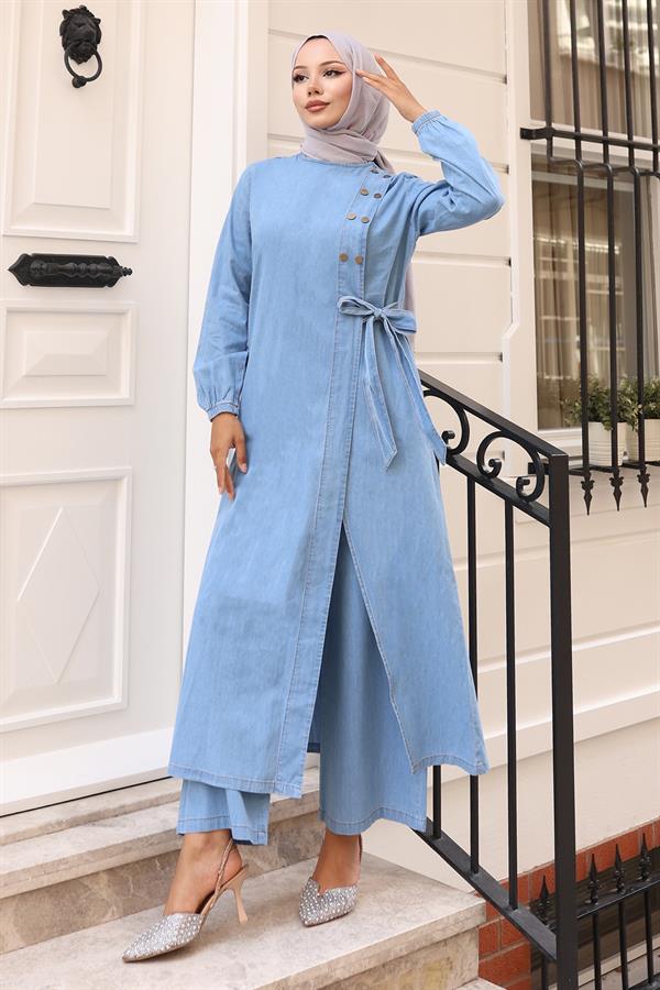 Çıtçıt Detaylı Kot Takım Açık Kot 19262