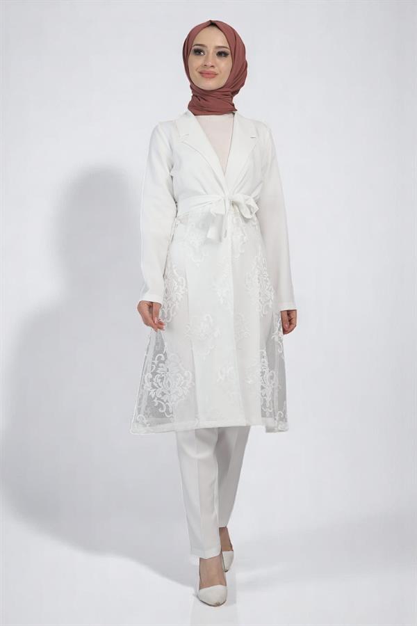 Dantelli Takım Beyaz 9331