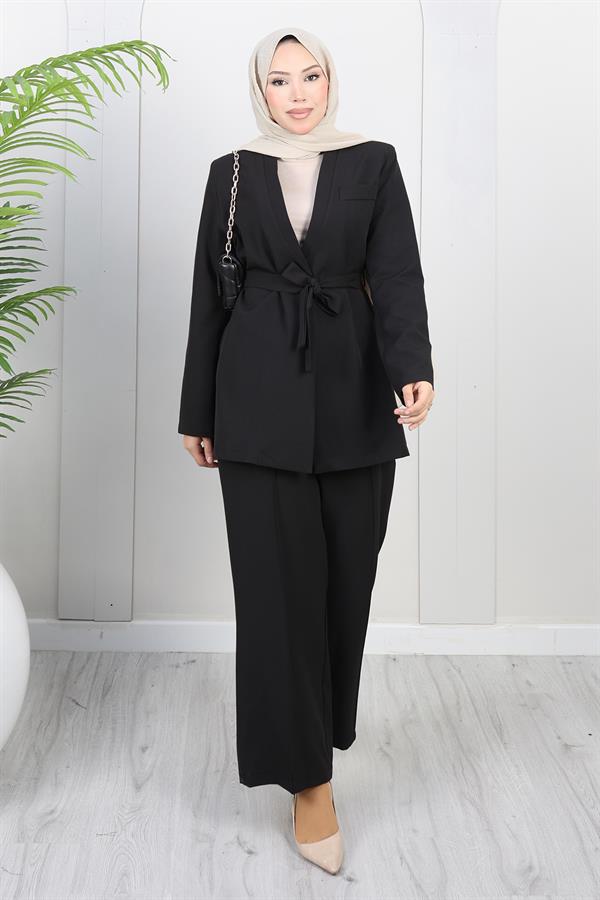 Soft Blazer Takım Siyah Siyah 19389