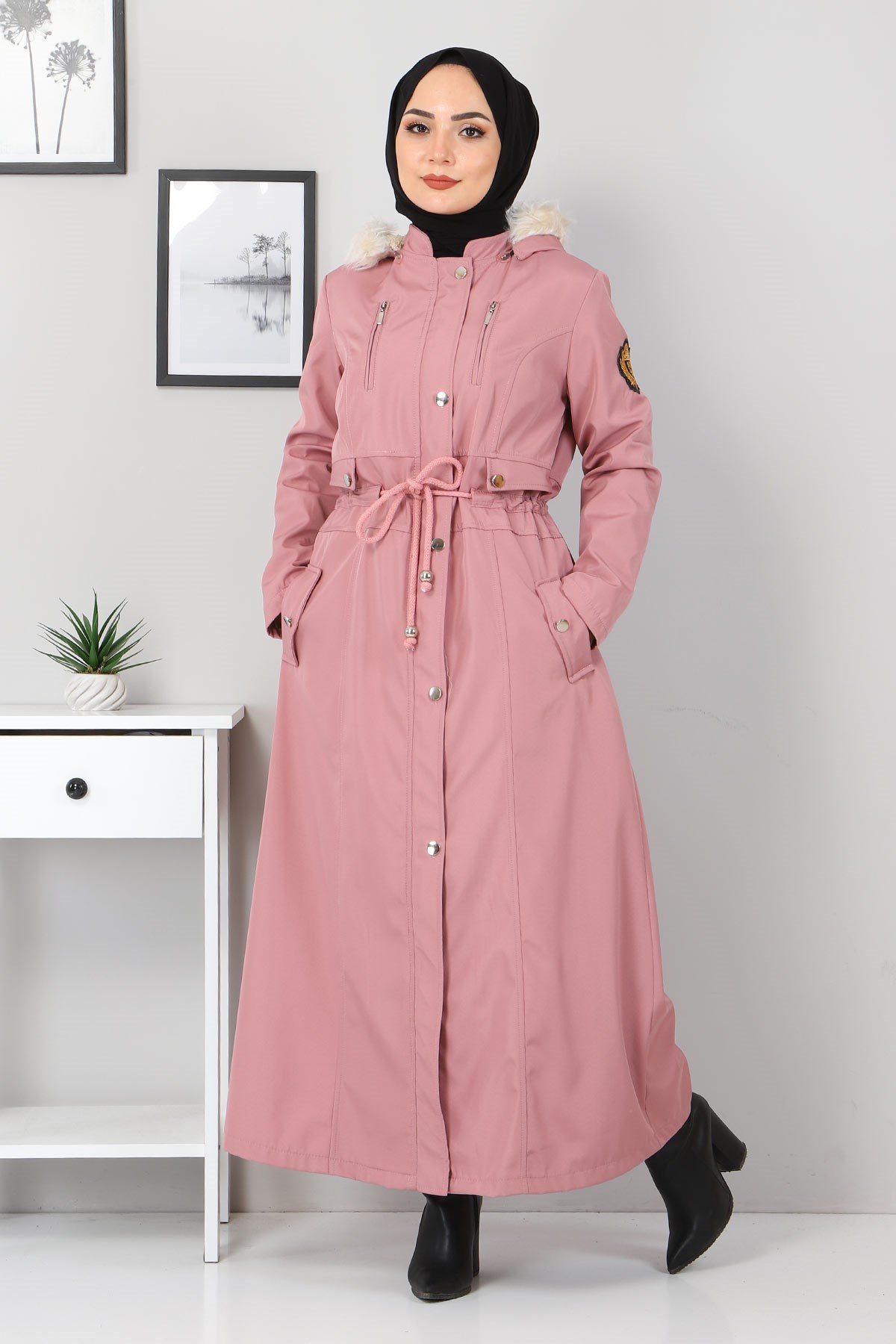 Arma Detaylı Mont Lila 10193