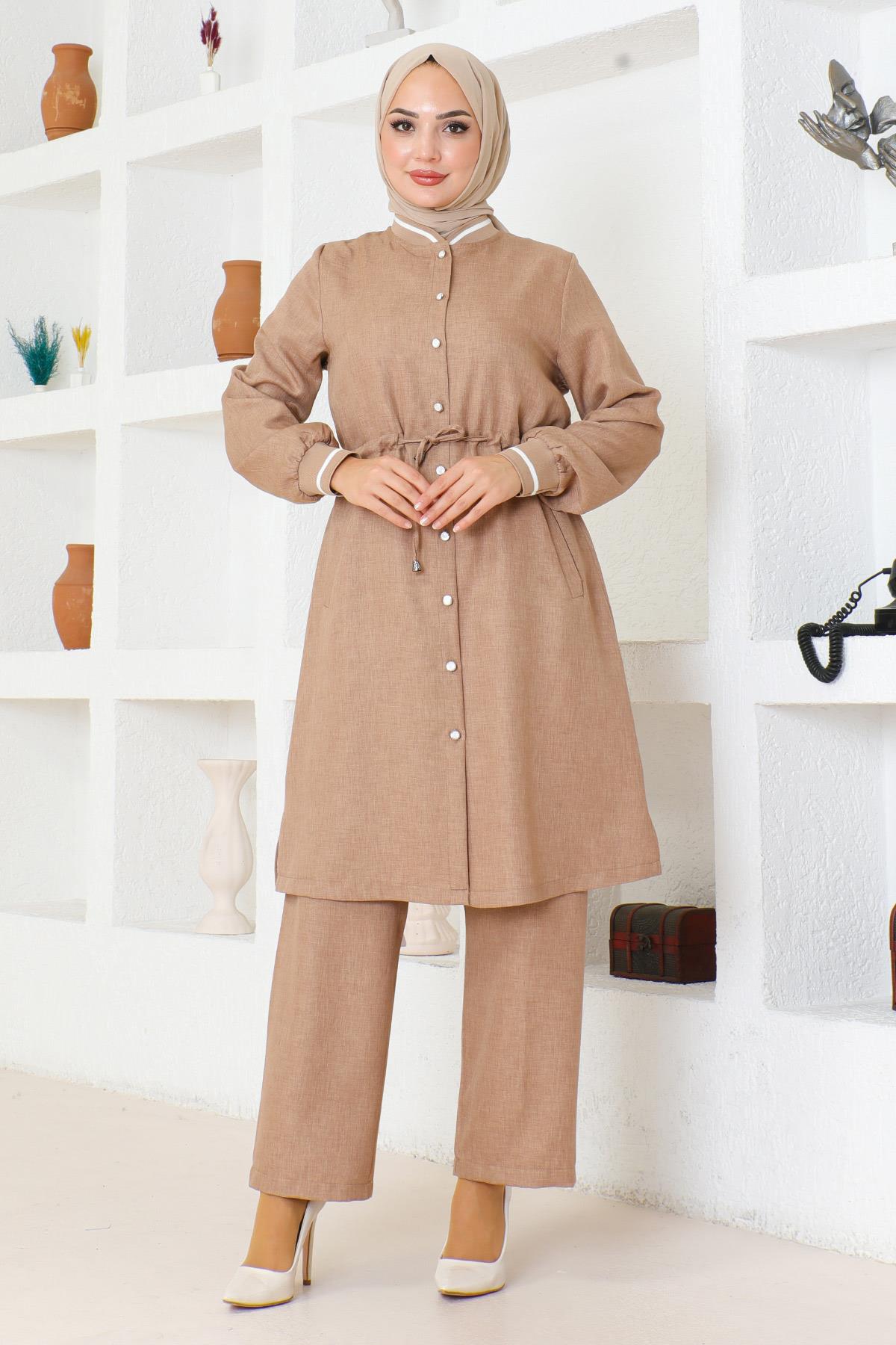 Beli Bağcıklı Ribanalı Takım Taba 19212