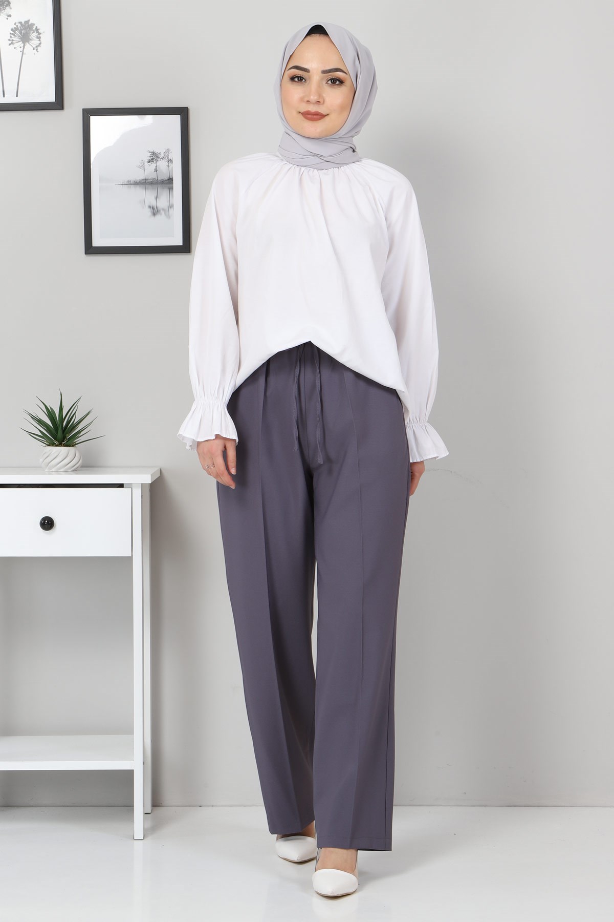 Beli Lastikli Pantolon Antrasit 10778