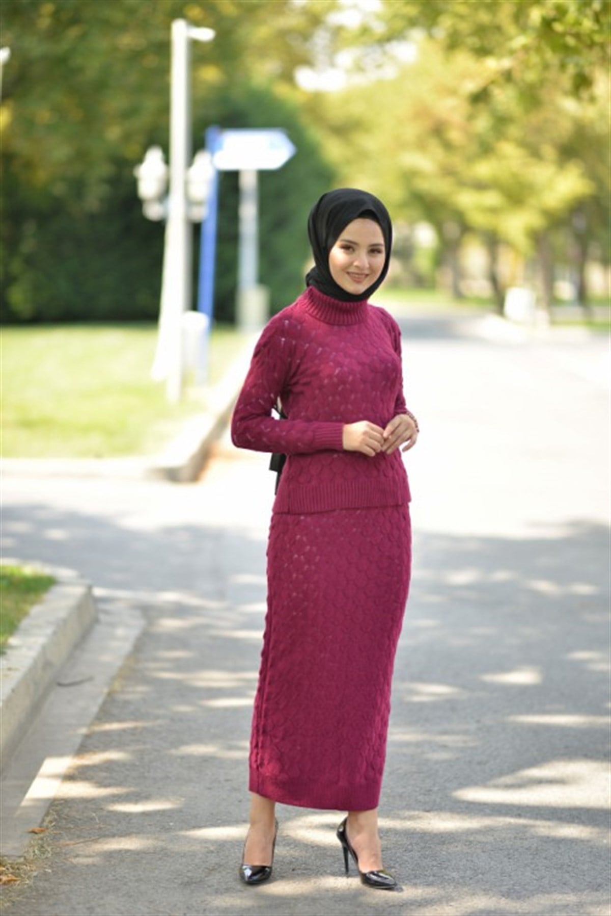 Boğazlı Triko Kombin Şarabi Şarabi 2266-5