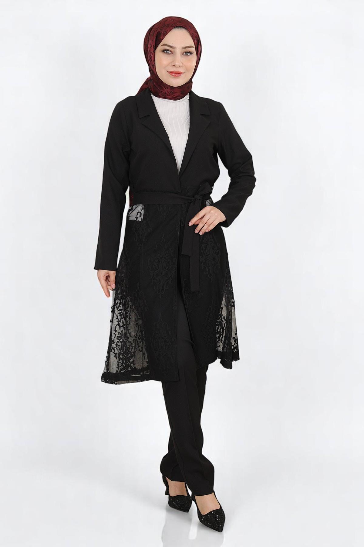 Dantelli Takım Siyah 9331