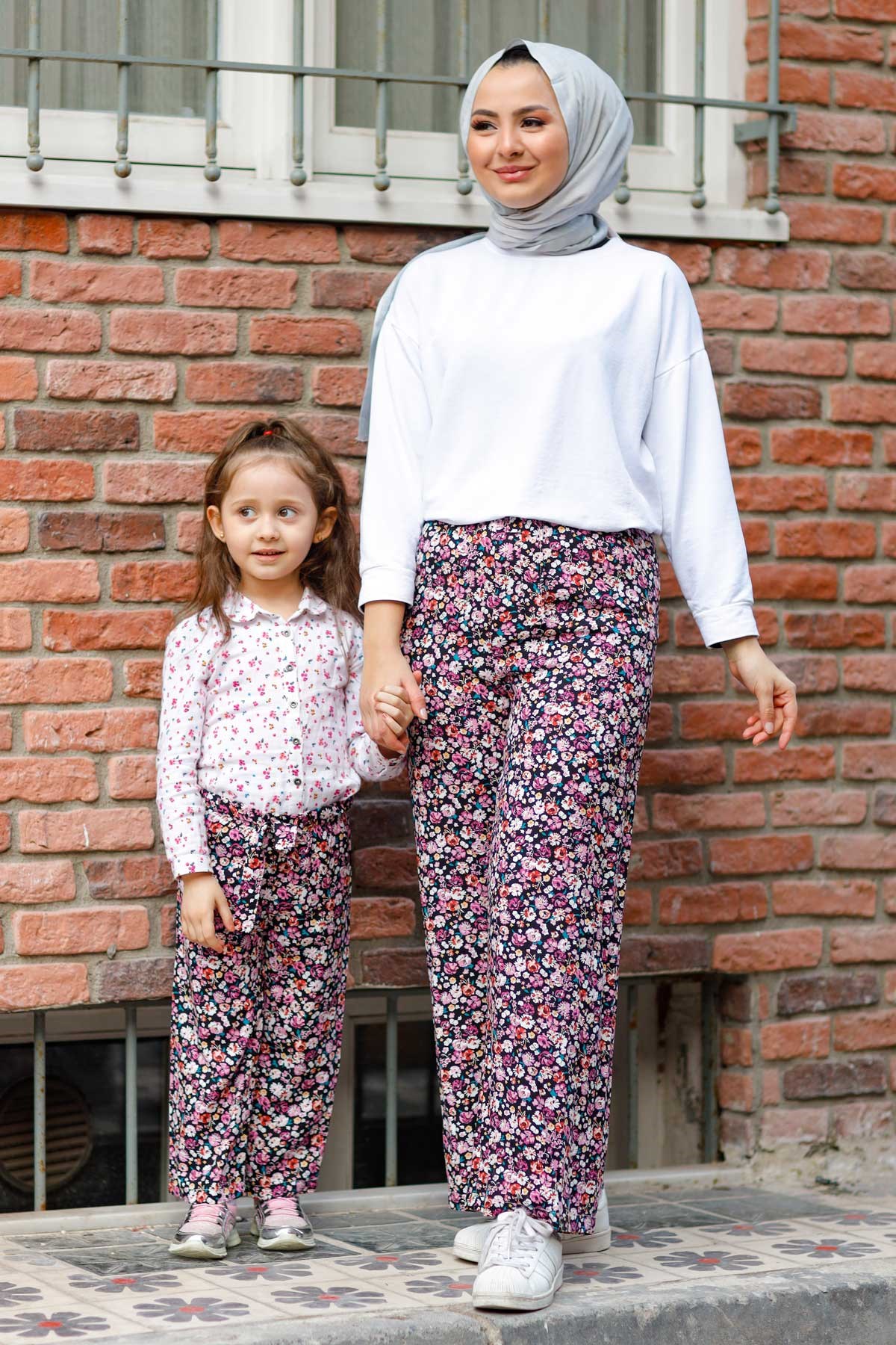 Desenli Çocuk Pantolon Pembe 10628
