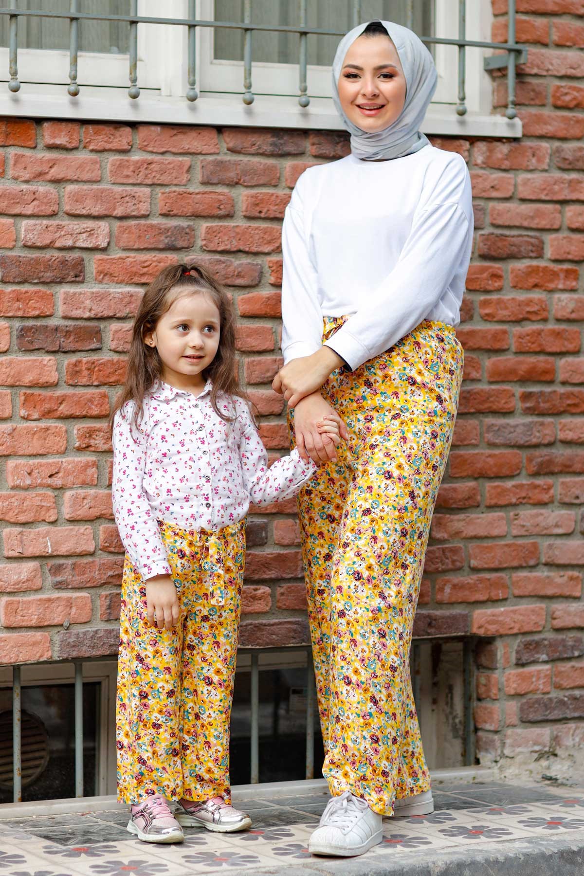 Desenli Çocuk Pantolon Sarı 10628