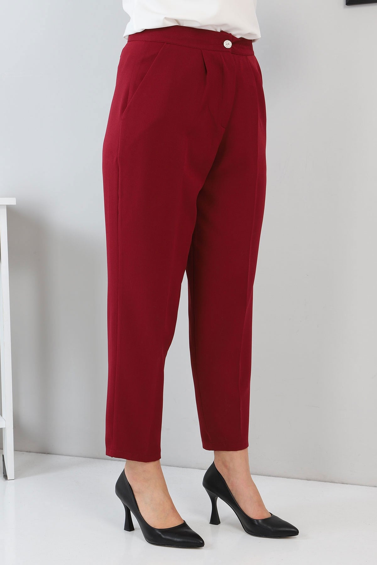 Kumaş Pantolon Bordo 3500