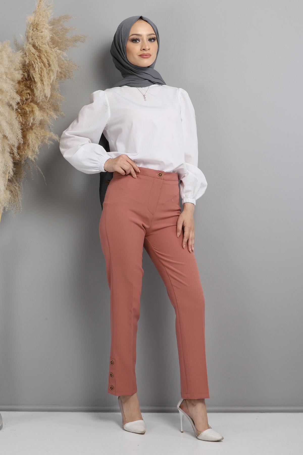 Kumaş Pantolon Gül Kurusu 10630