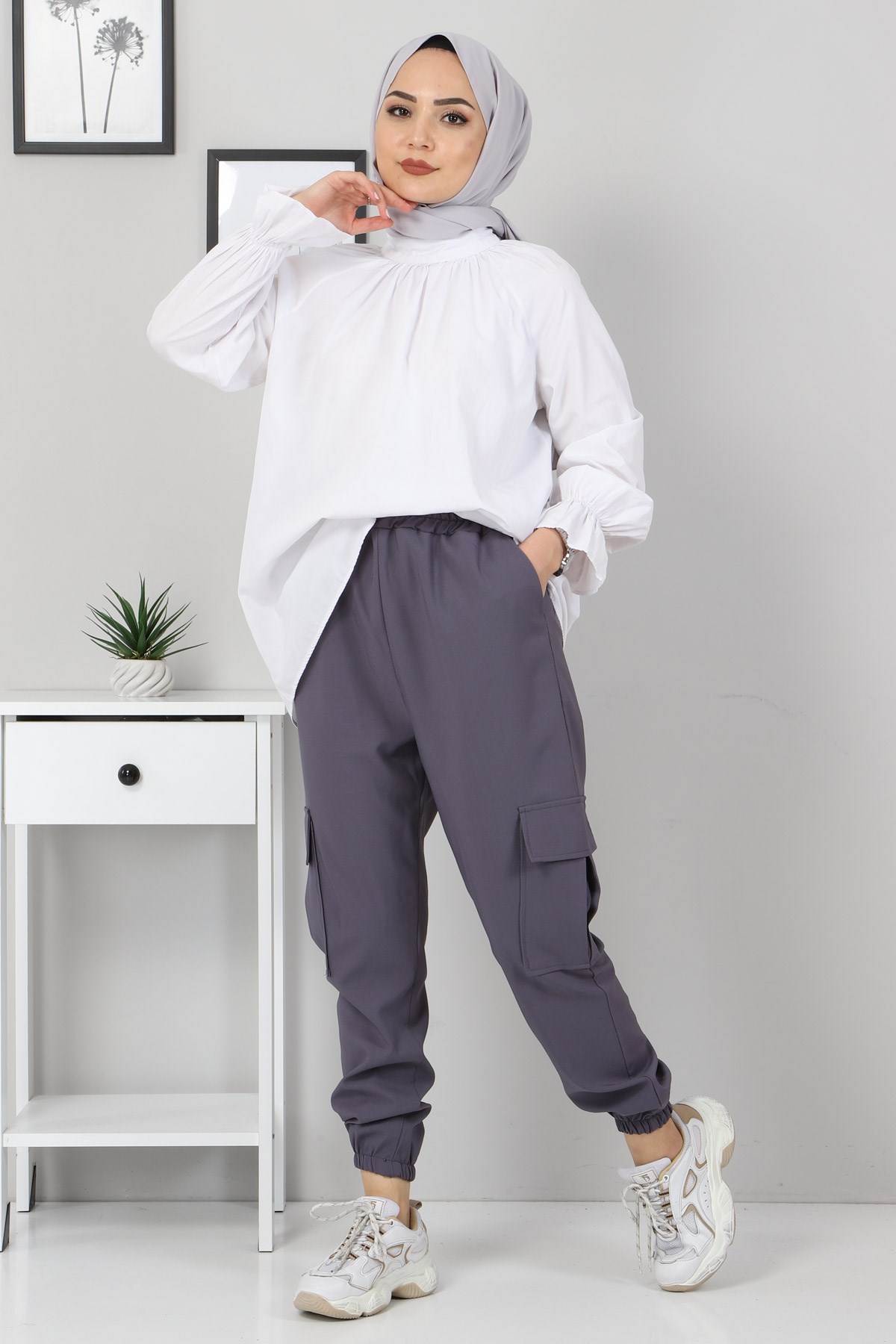 Lastikli Pantolon Antrasit 10797