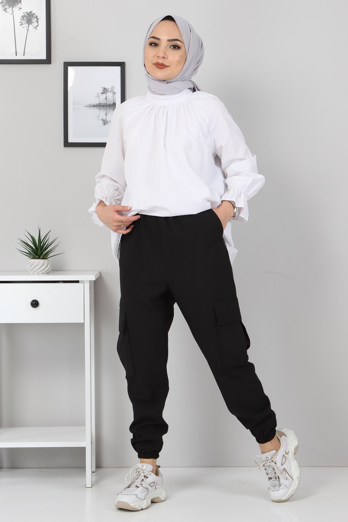 Lastikli Pantolon Siyah 10797