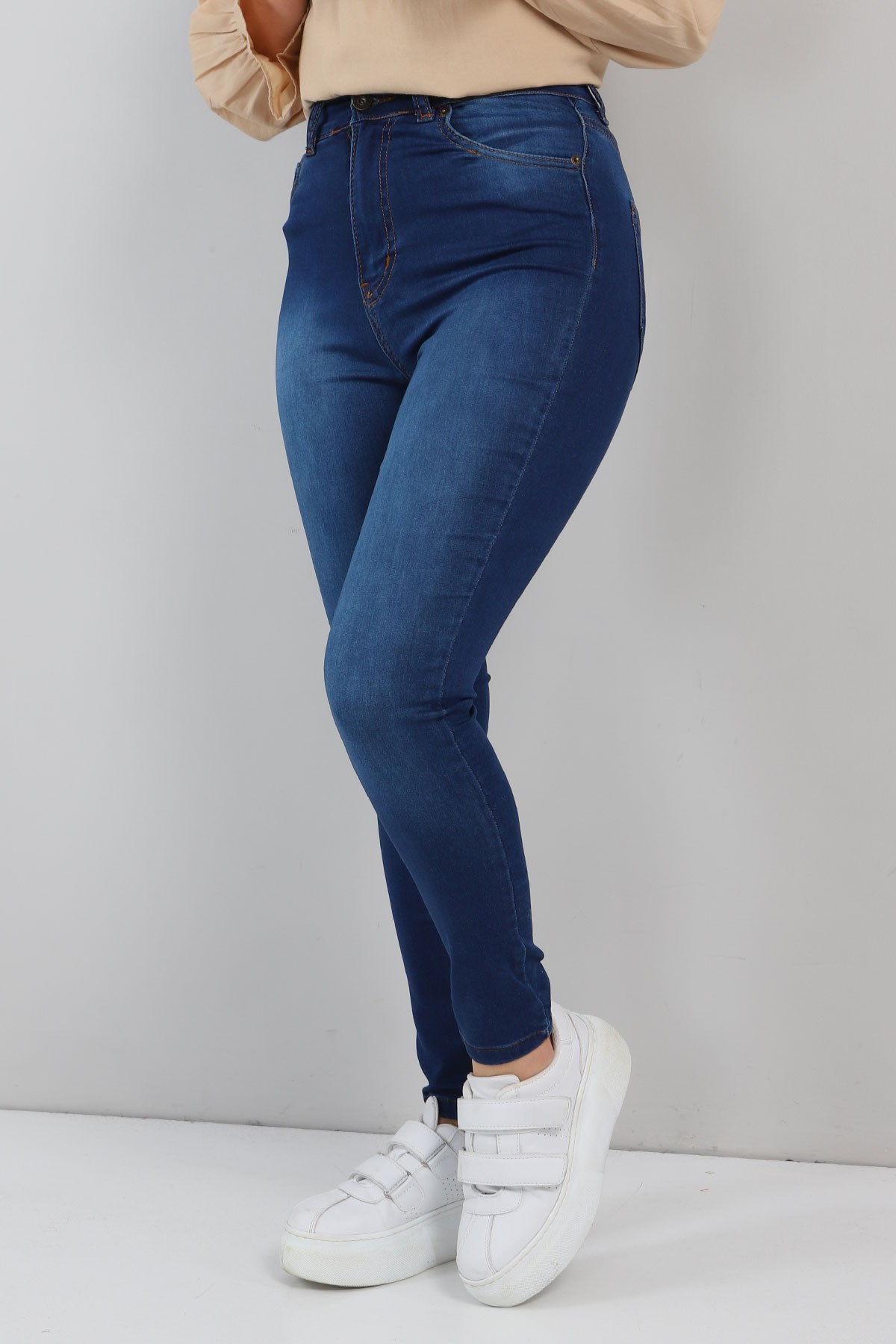 Likralı Kot Pantolon Açık Kot 6012