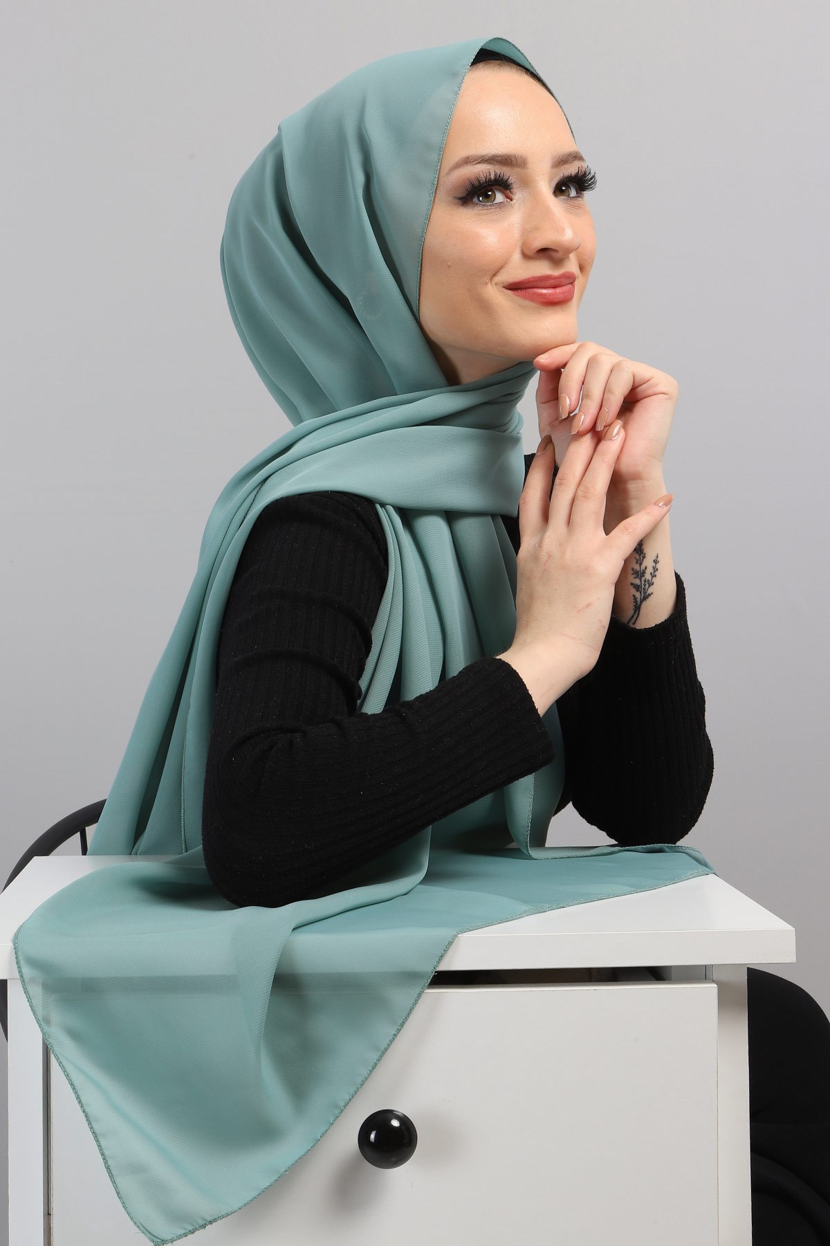 Şifon Şal Mint 3011