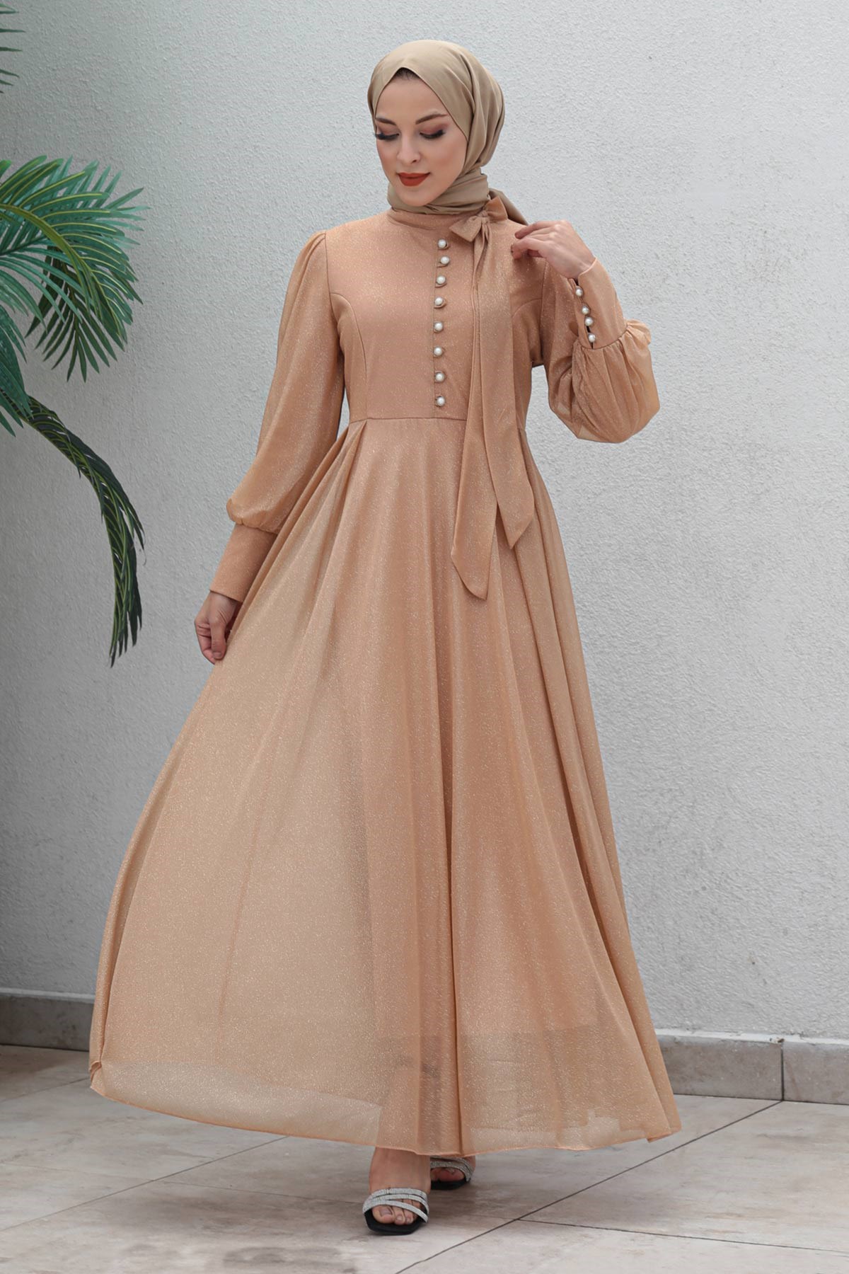Simli Abiye Gold 13801