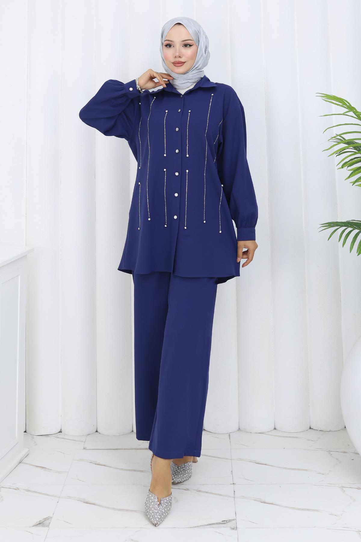Taş Detaylı Takım İndigo İndigo 19266