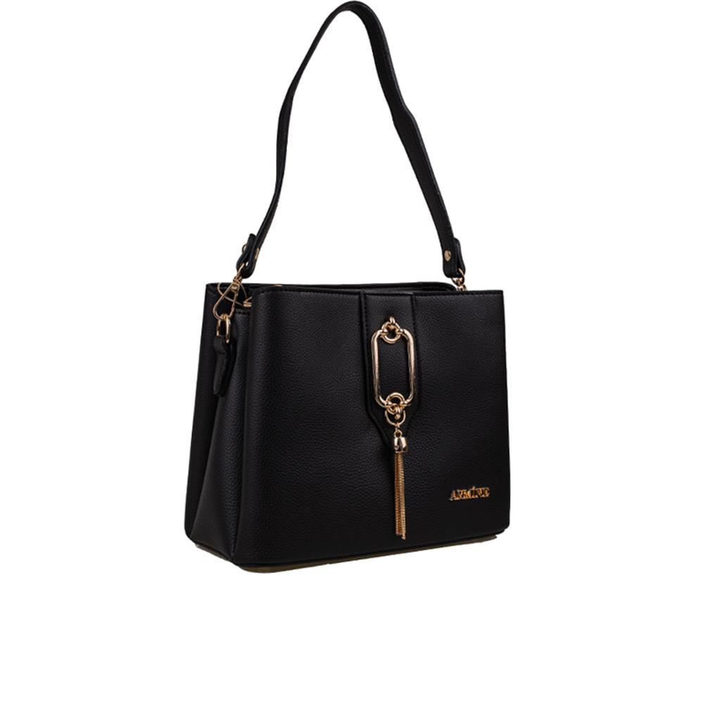 Armine Siyah  Düz Casual Kadın Kol Çantası