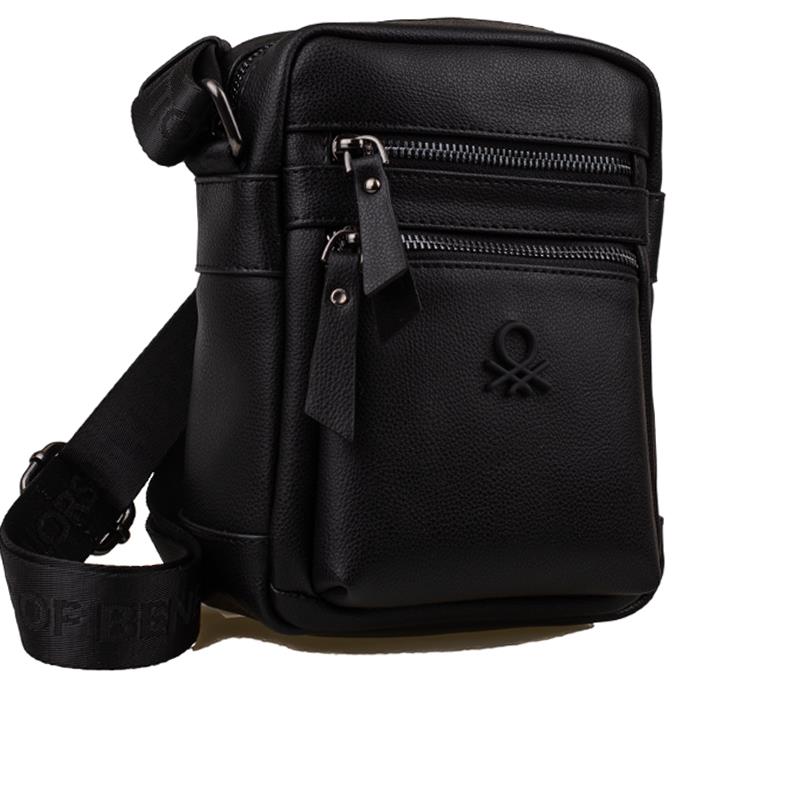 Benetton Siyah  Floter Erkek Casual Çapraz Çanta BNT 1008