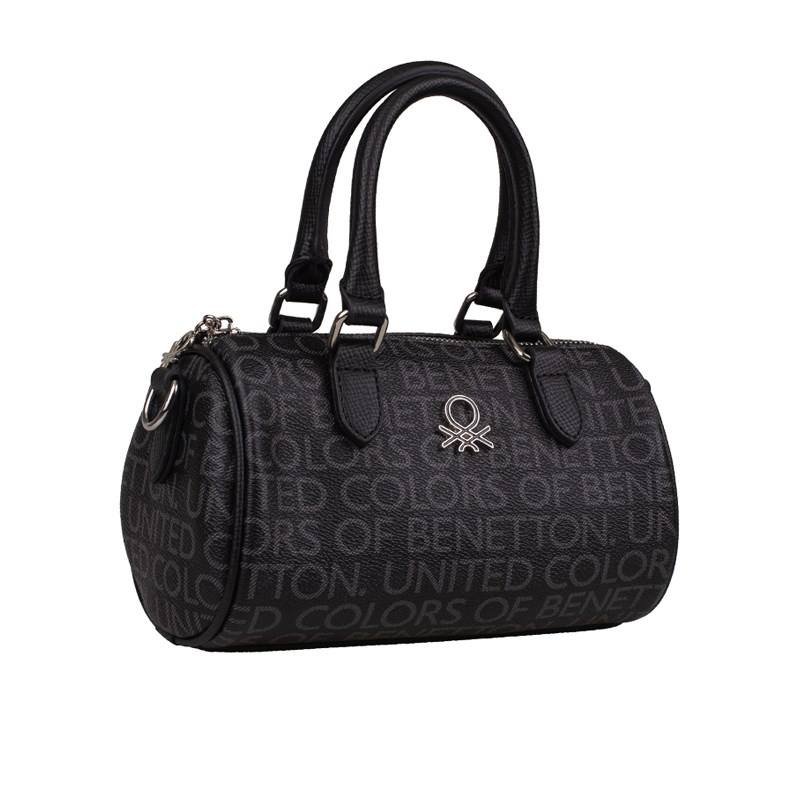Benetton Siyah  Monogram Kadın Kol Çantası BNT 1805