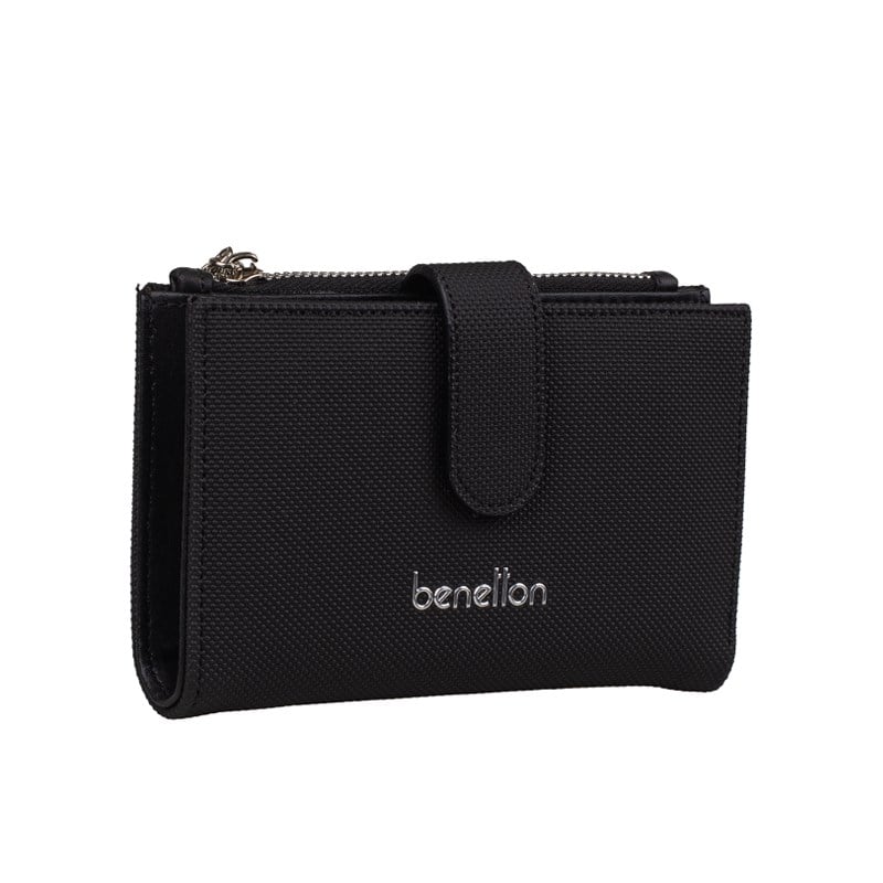 Benetton Siyah  Nano Kadın Cüzdan BNT 1862