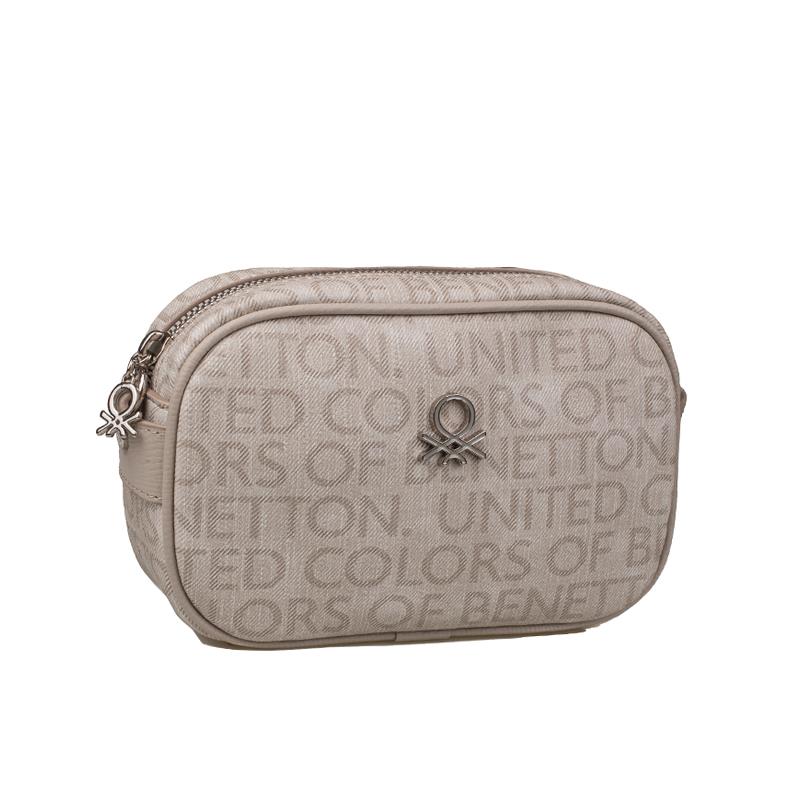 Benetton Taş  Kadın Monogram Eskitme Mini Çapraz Çanta BNT 1537
