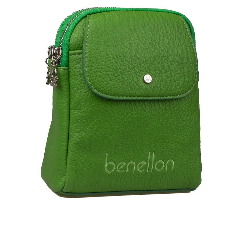 Benetton Yeşil  Soft Line Deri Kadın Kol Çantası BNT 1479