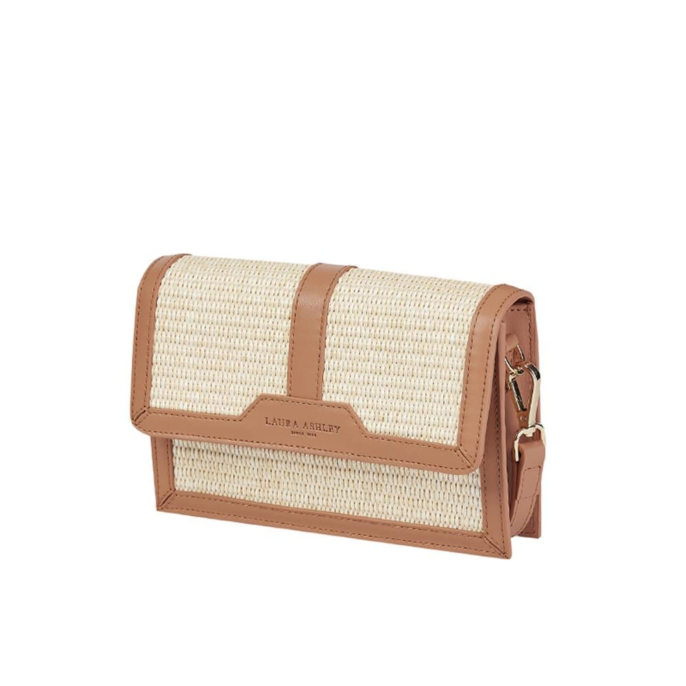 Laura Ashley Taba  Hasır İşlemeli Kadın Çapraz Çanta