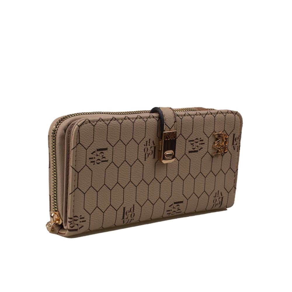 Levidor Vizon  Monogram Kadın Geniş Cüzdan