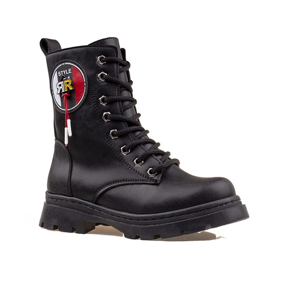 M2S Siyah Kız Çocuk Filet Armalı Postal Bot