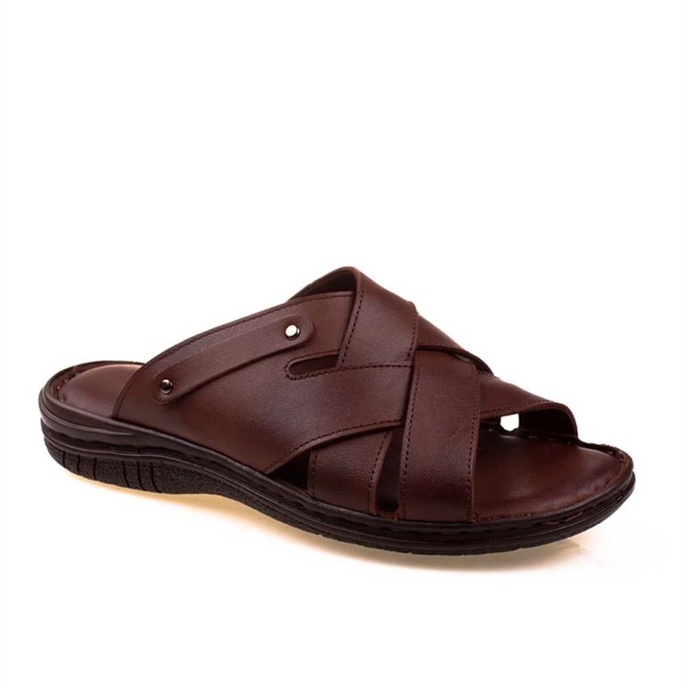 Pierre Cardin Taba Erkek Hakiki Deri Terlik