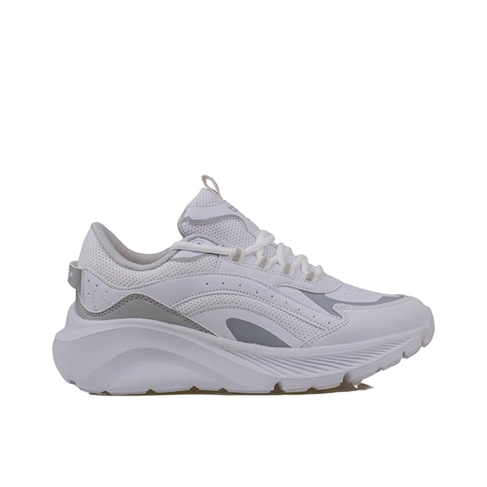 Trend Adımlar Beyaz  Kalın Tabanlı Memory Foam Unisex Sneaker