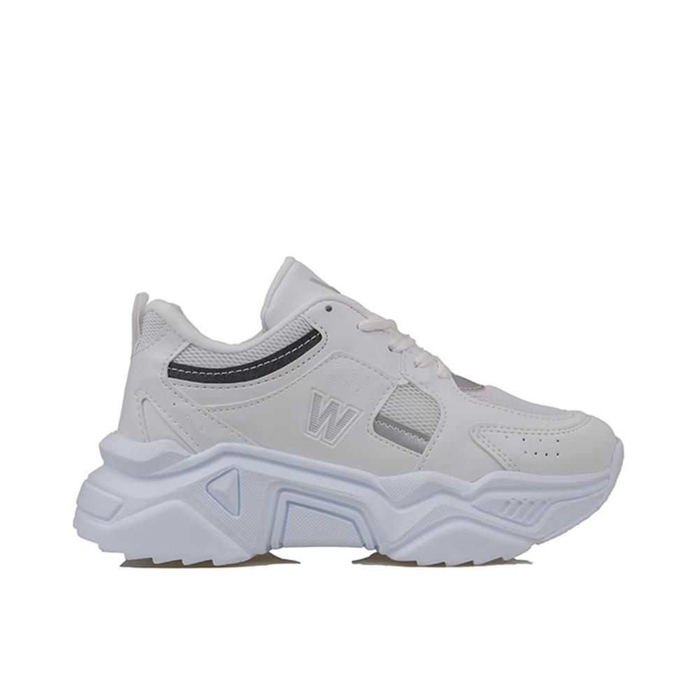 Trend Adımlar Beyaz  Worting Two Kalın Taban Kadın Spor Ayakkabı