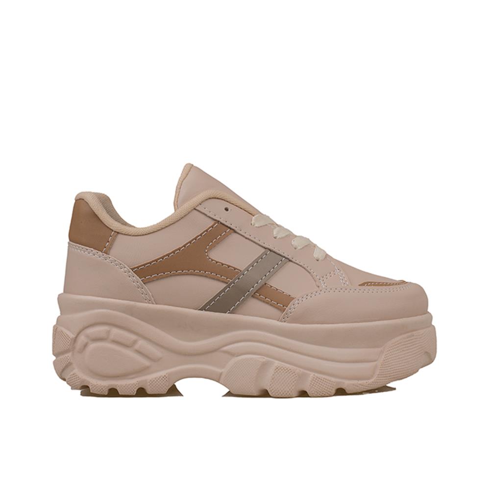 Trend Adımlar Kahverengi  Kadın Kalın Taban Sneaker