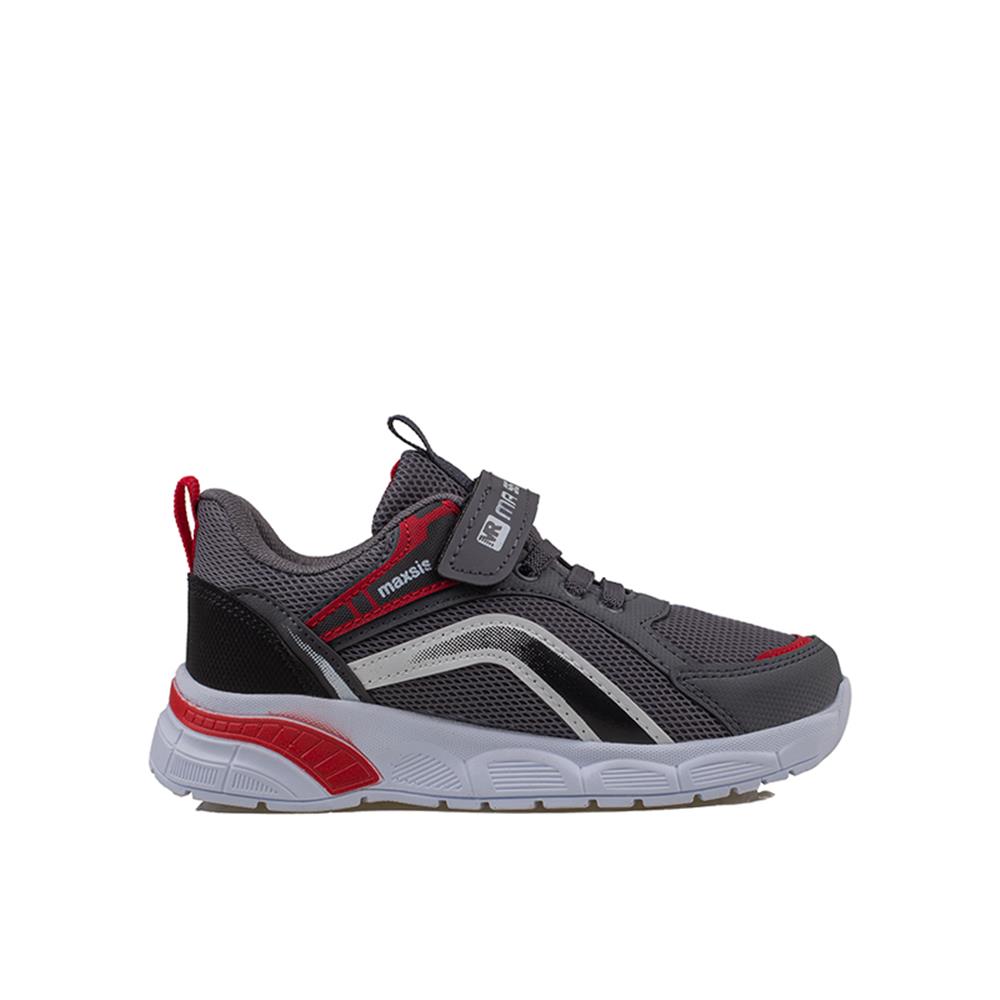 Trend Adımlar Kırmızı  Cırt Cırtlı Unisex Çocuk Spor Ayakkabı
