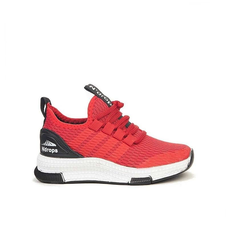 Trend Adımlar Kırmızı  Unisex Patik Lastikli Çocuk Spor Ayakkab