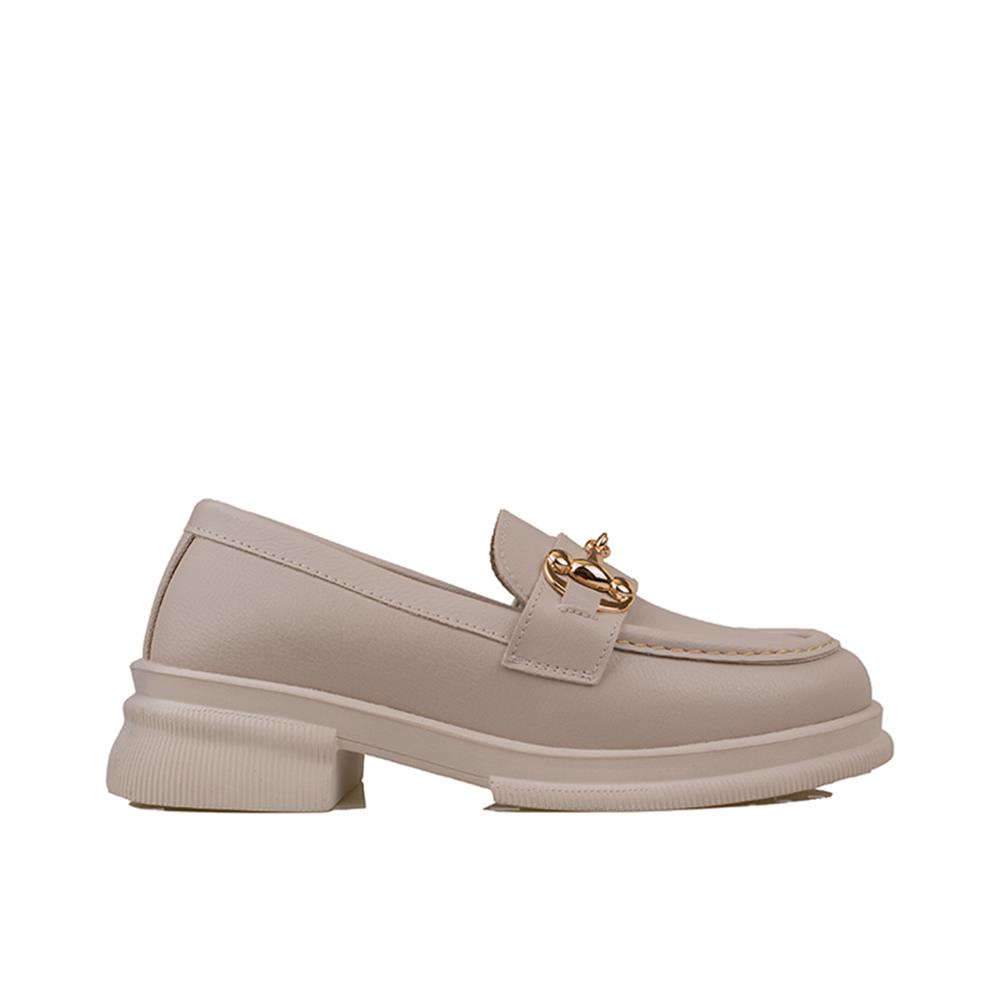 Trend Adımlar Krem  Soft Step Kadın Hafif Yapılı Oxford Ayakkabı