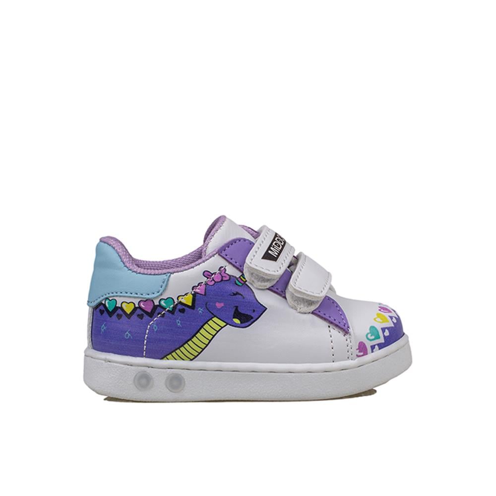 Trend Adımlar Lila  Cute Monster Işıklı İlk Adım Bebe Sneaker