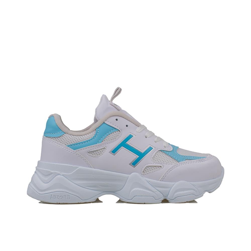 Trend Adımlar Mavi  Handa Kadın Bağcıklı Kalın Taban Sneaker