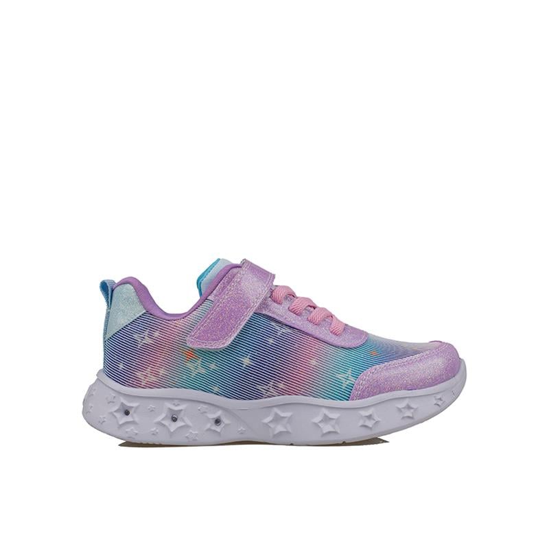 Trend Adımlar Pembe  Simli Saten Kız Çocuk Sneaker