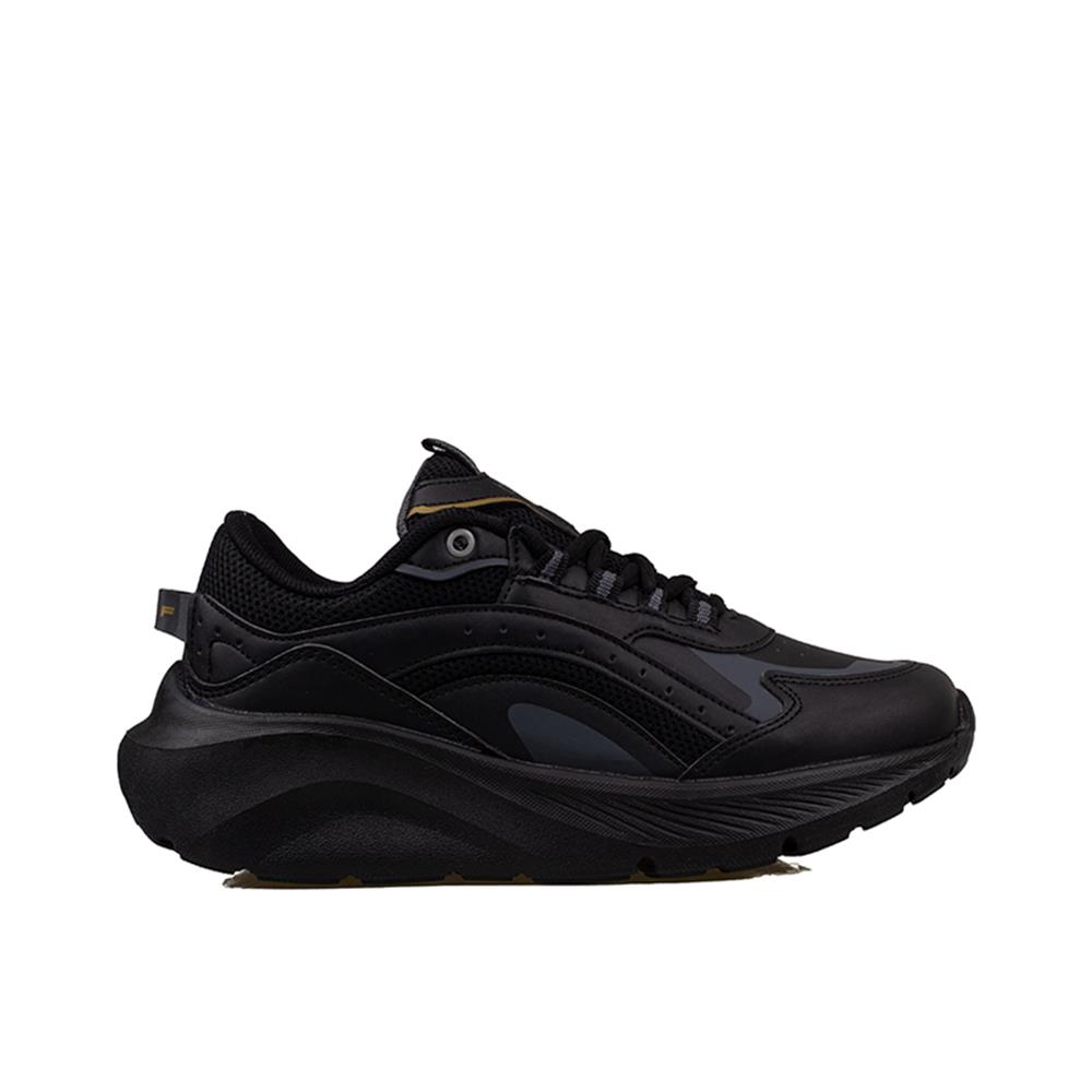 Trend Adımlar Siyah  Kalın Tabanlı Memory Foam Unisex Sneaker