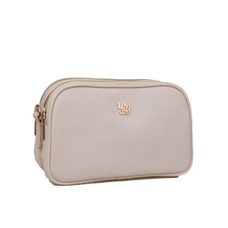 Levidor Krem  Kadın Çift Bölmeli Omuz ve Çapraz Çanta