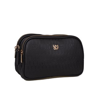 Levidor Siyah  Kadın Çift Bölmeli Omuz ve Çapraz Çanta