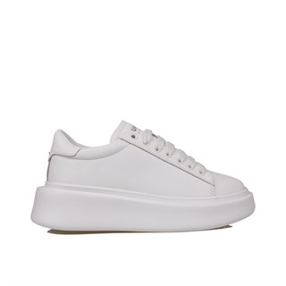 Lufian Beyaz  Grace Kalın Taban Deri Sneaker