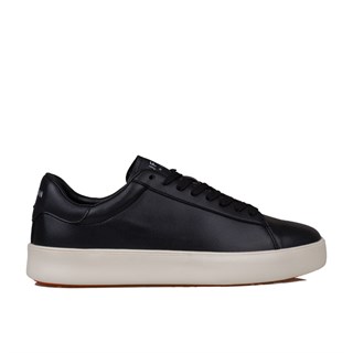 Lufian Siyah-Beyaz  Anton Erkek Deri Sneaker