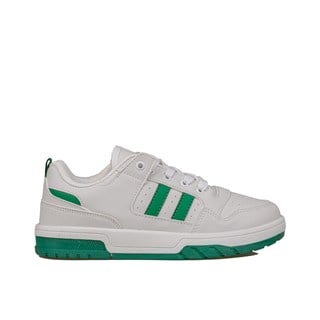 Trend Adımlar Yeşil  Bağcıklı Düz Taban Unisex Spor Ayakkabı