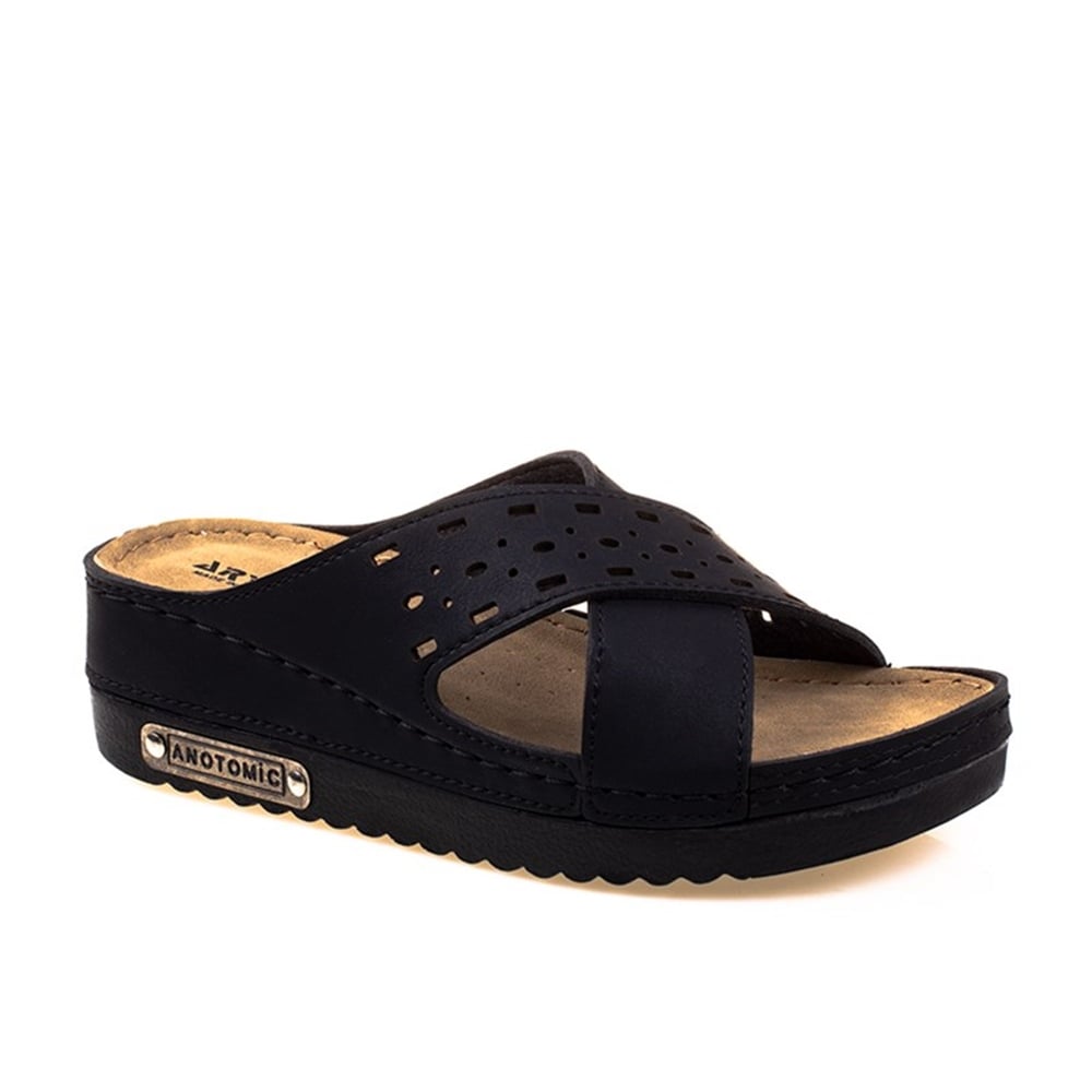 Aryan Siyah Kadın Anatomik Taban Terlik