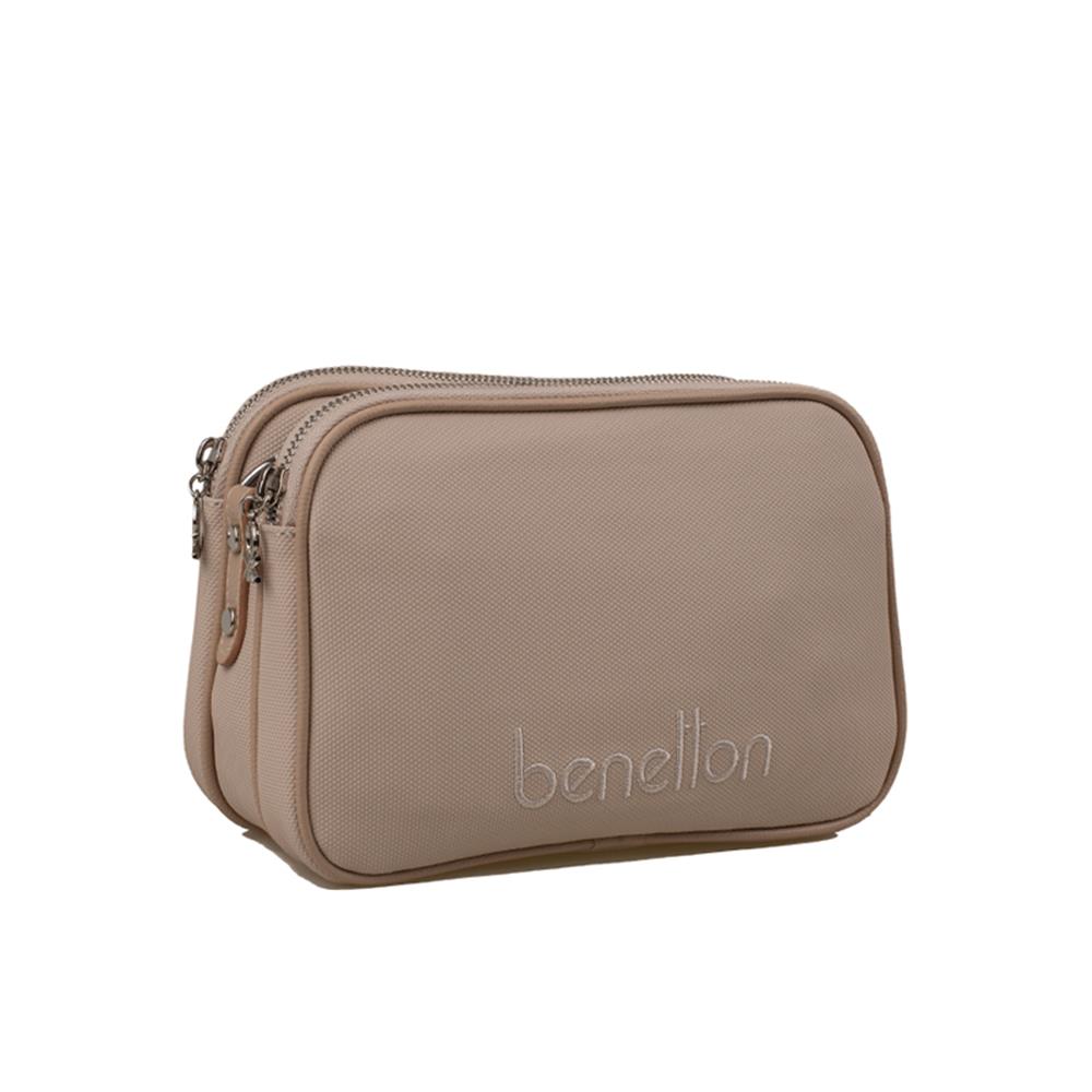 Benetton Bej  Geniş Nano Kadın Çapraz Çanta BNT 1370