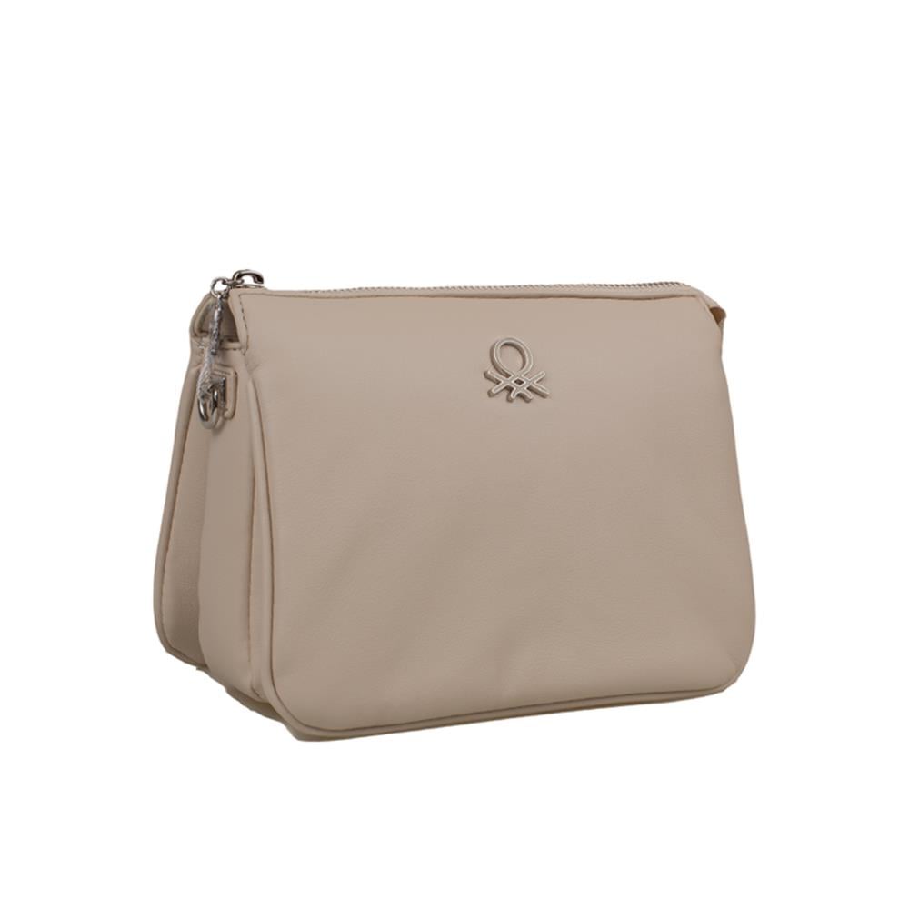 Benetton Bej  Kadın Nappa Çapraz Çanta BNT 1270