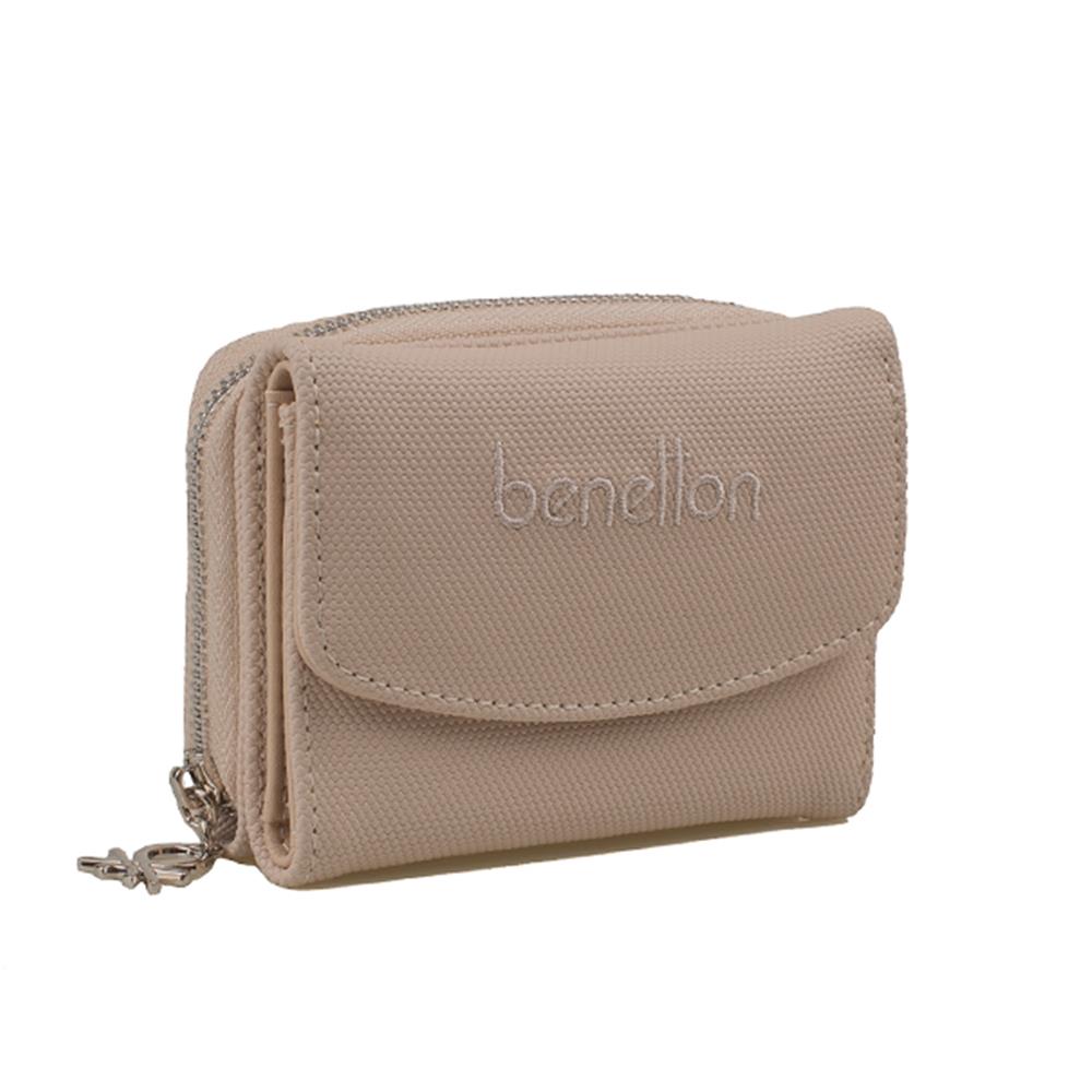 Benetton Bej  Nano Kadın Küçük Boy Cüzdan BNT 1299
