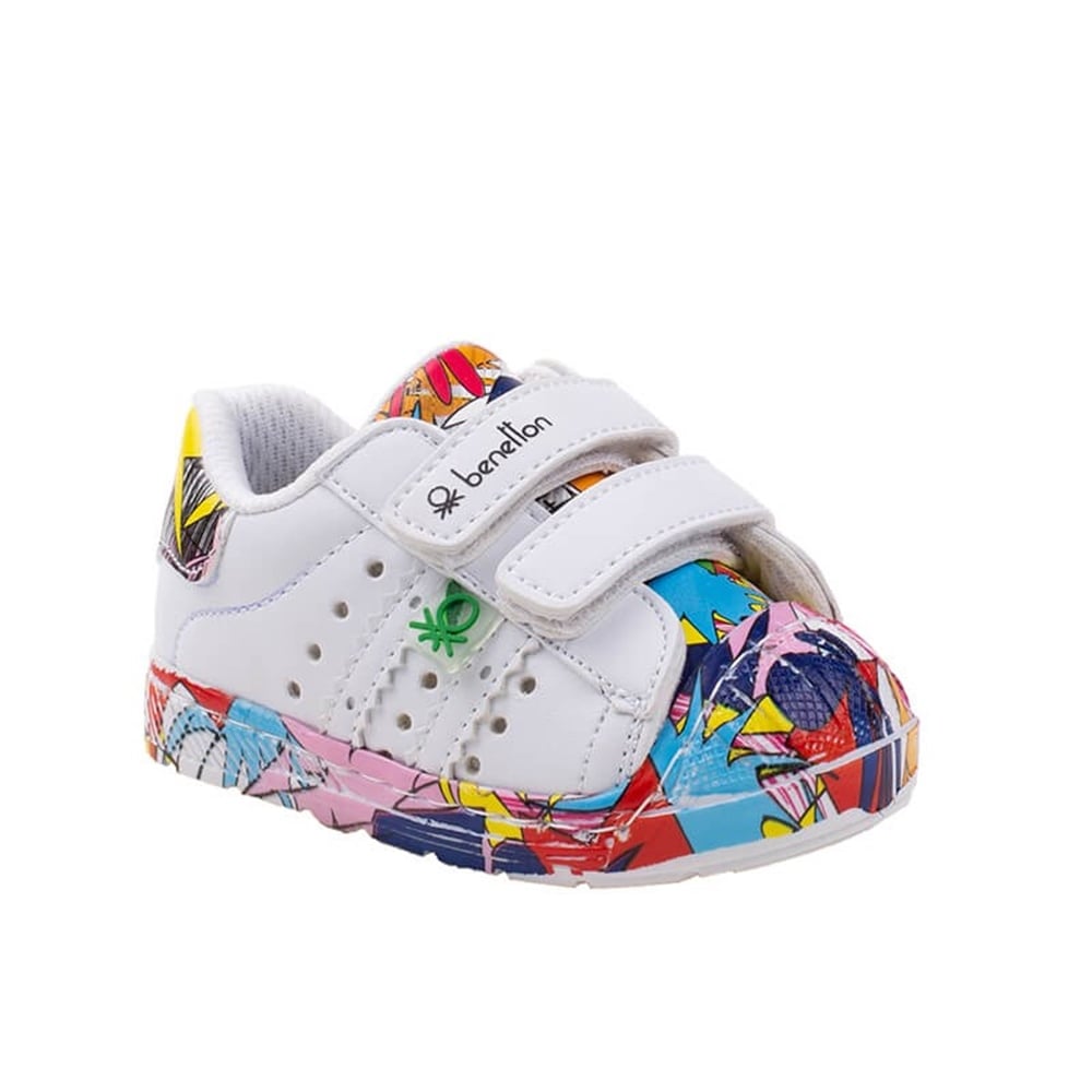 Benetton Beyaz Bebe Cırtlı Spor Ayakkabı BN-1017