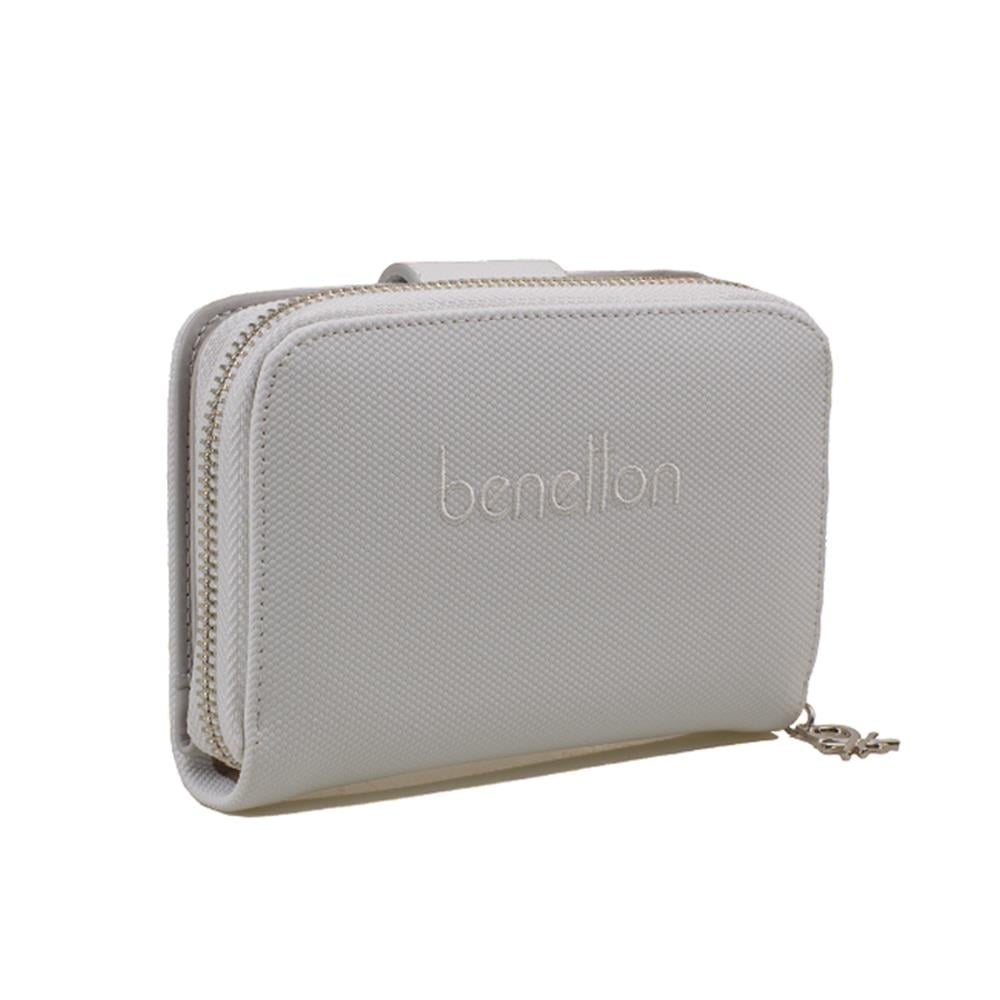 Benetton Beyaz  Nano Orta Boy Kadın Cüzdan BNT 1303