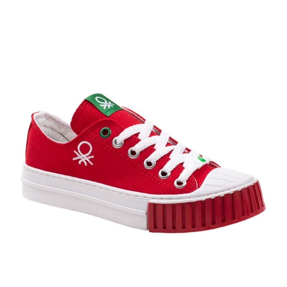 Benetton Kırmızı Kadın Keten Spor Ayakkabı BN-30630